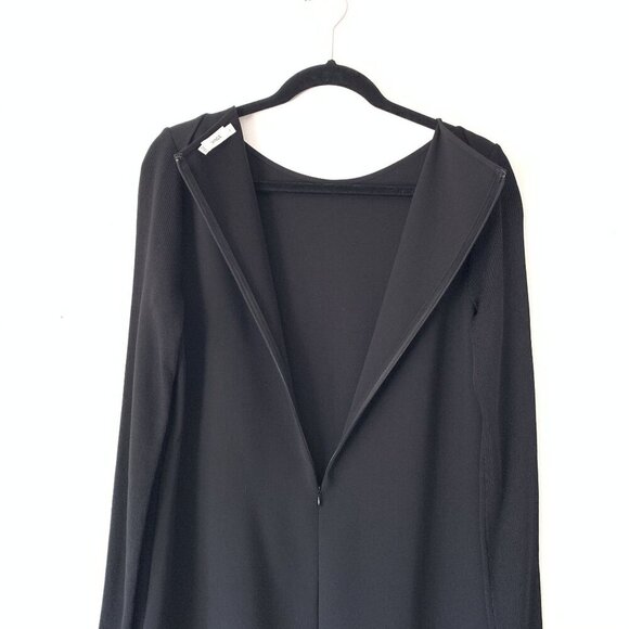 Vince Womens Black Long-Sleeve A-Line Shift Dress Back Zipper Closure Size 12 - Picture 5 of 9
